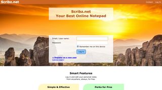 Personal Online Notepad: Simple, Fast, Private : Scribz.net