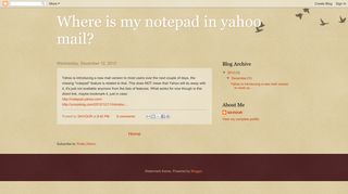 Where is my notepad in yahoo mail?
