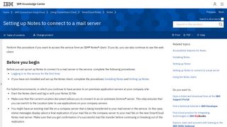 Setting up Notes to connect to a mail server - SmartCloud Notes - IBM