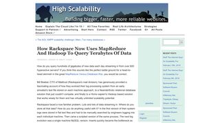 How Rackspace Now Uses MapReduce and Hadoop to Query Terabytes of ...