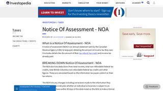 Notice Of Assessment - NOA - Investopedia