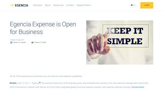Egencia Expense is Open for Business | - Egencia