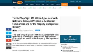 The Bid Shop Signs $10 Million Agreement with Notivus to Credential ...