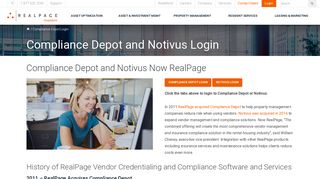 Vendor Credentialing Services by Compliance Depot | RealPage