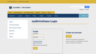 myNotreDame - Login - Notre Dame Alumni Association - University of ...