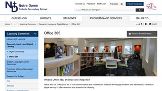 Office 365 - Notre Dame Catholic Secondary School