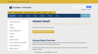myNotreDame - Alumni Email - Notre Dame Alumni Association