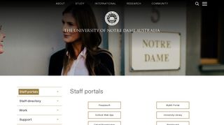 Staff portals | Notre Dame