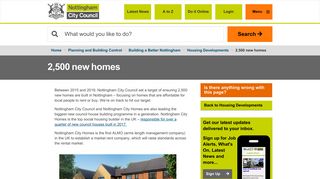 2500 new homes - Nottingham City Council