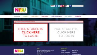 Login @ Nottingham Trent Students' Union