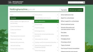 School admissions | Nottinghamshire County Council