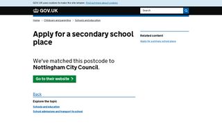 Apply for a secondary school place - GOV.UK