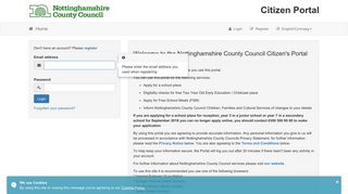 Citizens Portal - Logon - Nottinghamshire County Council