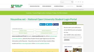 Nouonline.net – National Open University Student Login Portal