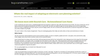 Nourish Care. What's the real impact of adopting an electronic care ...