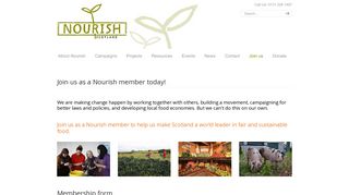 Join us as a Nourish member - Add your voice to ours!