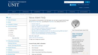 Nova Alert FAQ | Villanova University