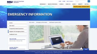 Emergency Alert Registration Process | Nova Southeastern University