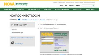 NOVAConnect Login :: Northern Virginia Community College