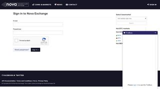Novaexchange - Login - Your Crypto Currency Exchange Engine