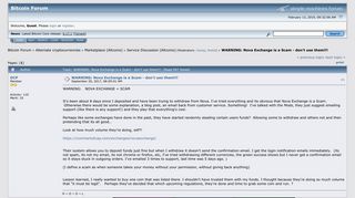 WARNING: Nova Exchange is a Scam - don't use them!!! - Bitcointalk