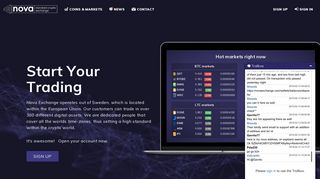 Nova | The Standard Crypto Exchange Engine