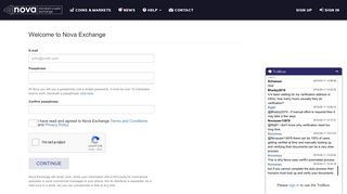 Sign up - Nova | The Standard Crypto Exchange Engine