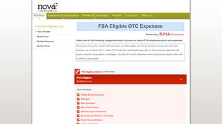 FSA/HSA Eligibility List | Nova Healthcare
