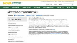 New Student Orientation :: Northern Virginia Community College