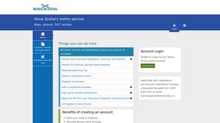 Nova Scotia's online service for business