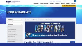 After Your Nova Southeastern University Admission | Undergraduate ...