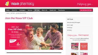 Join the Nova VIP Club - Nova Pharmacy : Nova Pharmacy