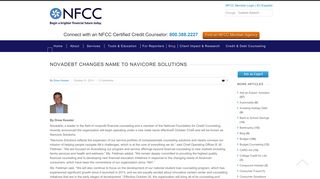 Novadebt Changes Name to Navicore Solutions | NFCC