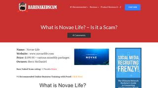 What is Novae Life? - Is it a scam or could it be legitimate?