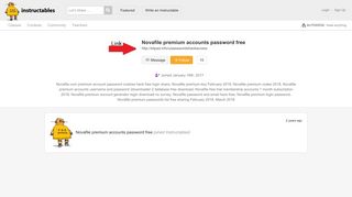 Activity : Novafile premium accounts password free - Instructables