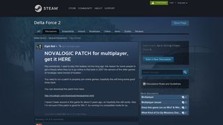 NOVALOGIC PATCH for multiplayer, get it HERE :: Delta Force 2 ...