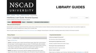 Novanet Express - Interlibrary Loan Guide - LibGuides at Nova Scotia ...