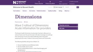 Dimensions | MD Links | Novant Health