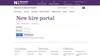 New hire portal | Novant Health