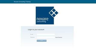 Novare Consulting Training: Login