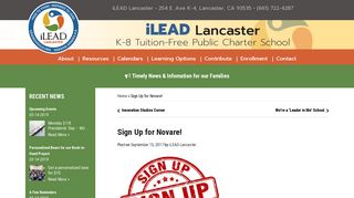 Sign Up for Novare! - iLEAD Lancaster