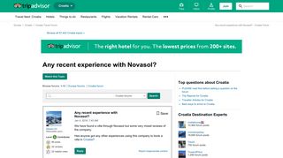 Any recent experience with Novasol? - Croatia Forum - TripAdvisor