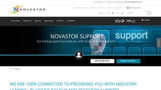 Support | NovaStor