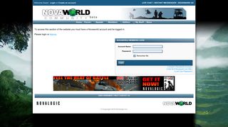 Account Login » Novaworld Community - NovaLogic.com