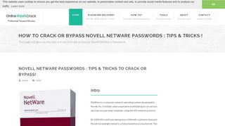 How to crack Novell NetWare Passwords | Online Hash Crack