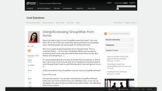 Using/Accessing GroupWise from home - Cool Solutions | - Novell