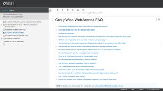 GroupWise WebAccess FAQ - GroupWise 18 Client ... - Novell