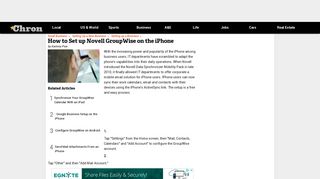 How to Set up Novell GroupWise on the iPhone | Chron.com