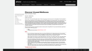 Cool Solutions: Discover Unused Mailboxes - Novell