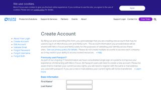 Create an Account - Micro Focus